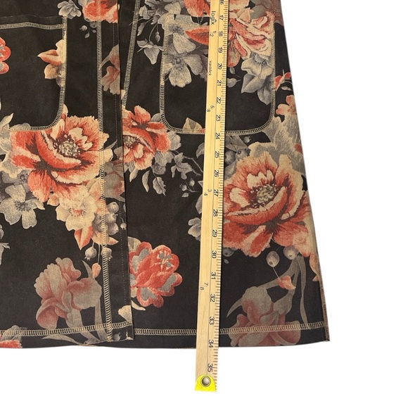 Solitaire Anthropologie Boho Floral Open Front Cardigan, Kimono, Suede Coat Sz M - Picture 8 of 13